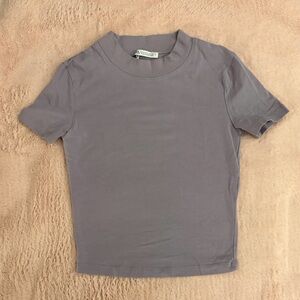 Zara Purple Cropped Tee